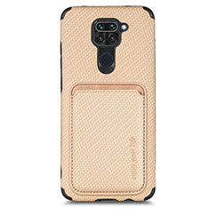 Custodia Silicone Ultra Sottile Morbida Cover con Magnetico S02D per Xiaomi Redmi 10X 4G Oro