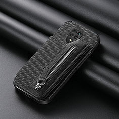 Custodia Silicone Ultra Sottile Morbida Cover con Magnetico S02D per Xiaomi Redmi Note 9 Pro Nero