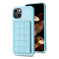 Custodia Silicone Ultra Sottile Morbida Cover con Magnetico S03D per Apple iPhone 14 Cielo Blu