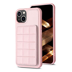 Custodia Silicone Ultra Sottile Morbida Cover con Magnetico S03D per Apple iPhone 14 Plus Oro Rosa