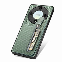 Custodia Silicone Ultra Sottile Morbida Cover con Magnetico S03D per Huawei Honor Magic5 Lite 5G Verde