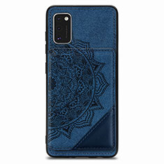 Custodia Silicone Ultra Sottile Morbida Cover con Magnetico S03D per Samsung Galaxy A41 Blu
