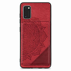 Custodia Silicone Ultra Sottile Morbida Cover con Magnetico S03D per Samsung Galaxy A41 Rosso