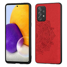 Custodia Silicone Ultra Sottile Morbida Cover con Magnetico S03D per Samsung Galaxy A52 5G Rosso