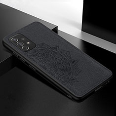 Custodia Silicone Ultra Sottile Morbida Cover con Magnetico S03D per Samsung Galaxy A72 5G Nero