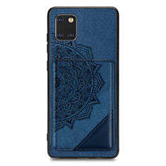 Custodia Silicone Ultra Sottile Morbida Cover con Magnetico S03D per Samsung Galaxy A81 Blu