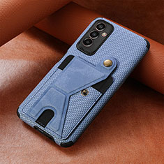 Custodia Silicone Ultra Sottile Morbida Cover con Magnetico S03D per Samsung Galaxy F13 4G Blu