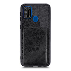 Custodia Silicone Ultra Sottile Morbida Cover con Magnetico S03D per Samsung Galaxy M31 Nero