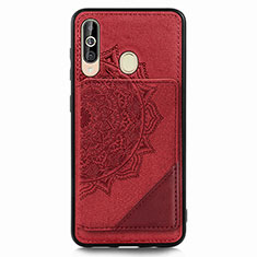 Custodia Silicone Ultra Sottile Morbida Cover con Magnetico S03D per Samsung Galaxy M40 Rosso