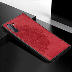 Custodia Silicone Ultra Sottile Morbida Cover con Magnetico S03D per Samsung Galaxy Note 10 5G Rosso