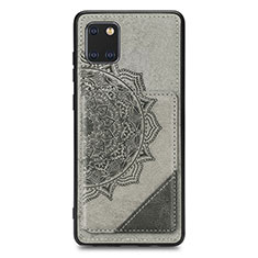 Custodia Silicone Ultra Sottile Morbida Cover con Magnetico S03D per Samsung Galaxy Note 10 Lite Grigio