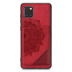 Custodia Silicone Ultra Sottile Morbida Cover con Magnetico S03D per Samsung Galaxy Note 10 Lite Rosso