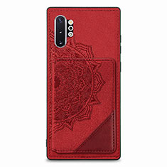 Custodia Silicone Ultra Sottile Morbida Cover con Magnetico S03D per Samsung Galaxy Note 10 Plus 5G Rosso