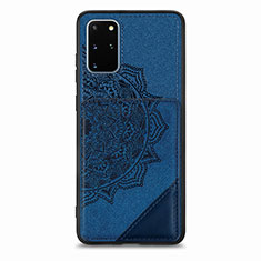 Custodia Silicone Ultra Sottile Morbida Cover con Magnetico S03D per Samsung Galaxy S20 Plus 5G Blu