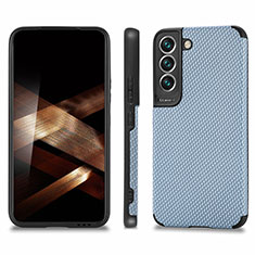 Custodia Silicone Ultra Sottile Morbida Cover con Magnetico S03D per Samsung Galaxy S24 5G Blu