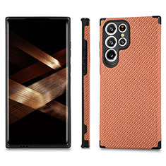 Custodia Silicone Ultra Sottile Morbida Cover con Magnetico S03D per Samsung Galaxy S24 Ultra 5G Arancione
