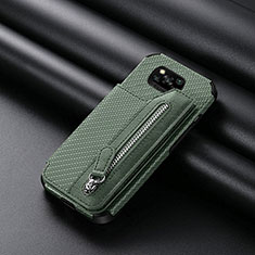 Custodia Silicone Ultra Sottile Morbida Cover con Magnetico S03D per Xiaomi Poco X3 Verde