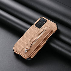 Custodia Silicone Ultra Sottile Morbida Cover con Magnetico S03D per Xiaomi Redmi Note 11 4G (2022) Oro
