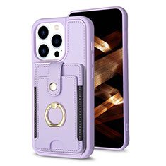 Custodia Silicone Ultra Sottile Morbida Cover con Magnetico S04D per Apple iPhone 13 Pro Lavanda