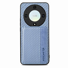 Custodia Silicone Ultra Sottile Morbida Cover con Magnetico S04D per Huawei Honor Magic5 Lite 5G Blu