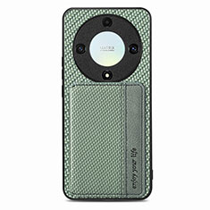 Custodia Silicone Ultra Sottile Morbida Cover con Magnetico S04D per Huawei Honor Magic5 Lite 5G Verde