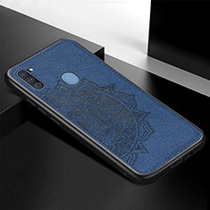 Custodia Silicone Ultra Sottile Morbida Cover con Magnetico S04D per Samsung Galaxy A11 Blu