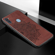 Custodia Silicone Ultra Sottile Morbida Cover con Magnetico S04D per Samsung Galaxy A11 Marrone