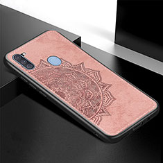 Custodia Silicone Ultra Sottile Morbida Cover con Magnetico S04D per Samsung Galaxy A11 Oro Rosa