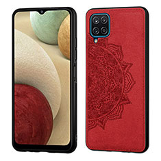 Custodia Silicone Ultra Sottile Morbida Cover con Magnetico S04D per Samsung Galaxy A12 Nacho Rosso