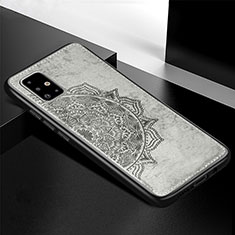 Custodia Silicone Ultra Sottile Morbida Cover con Magnetico S04D per Samsung Galaxy A71 5G Grigio