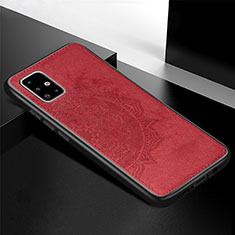 Custodia Silicone Ultra Sottile Morbida Cover con Magnetico S04D per Samsung Galaxy A71 5G Rosso