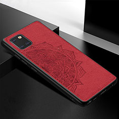 Custodia Silicone Ultra Sottile Morbida Cover con Magnetico S04D per Samsung Galaxy A81 Rosso