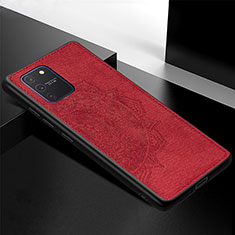 Custodia Silicone Ultra Sottile Morbida Cover con Magnetico S04D per Samsung Galaxy A91 Rosso