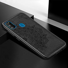 Custodia Silicone Ultra Sottile Morbida Cover con Magnetico S04D per Samsung Galaxy M21 Nero