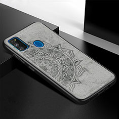Custodia Silicone Ultra Sottile Morbida Cover con Magnetico S04D per Samsung Galaxy M30s Grigio