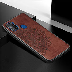Custodia Silicone Ultra Sottile Morbida Cover con Magnetico S04D per Samsung Galaxy M31 Marrone