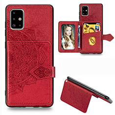 Custodia Silicone Ultra Sottile Morbida Cover con Magnetico S04D per Samsung Galaxy M40S Rosso