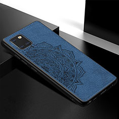 Custodia Silicone Ultra Sottile Morbida Cover con Magnetico S04D per Samsung Galaxy Note 10 Lite Blu