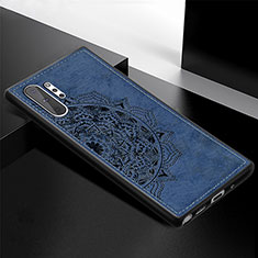 Custodia Silicone Ultra Sottile Morbida Cover con Magnetico S04D per Samsung Galaxy Note 10 Plus 5G Blu
