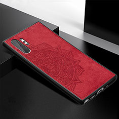Custodia Silicone Ultra Sottile Morbida Cover con Magnetico S04D per Samsung Galaxy Note 10 Plus 5G Rosso