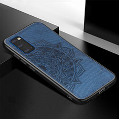 Custodia Silicone Ultra Sottile Morbida Cover con Magnetico S04D per Samsung Galaxy S20 5G Blu