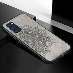 Custodia Silicone Ultra Sottile Morbida Cover con Magnetico S04D per Samsung Galaxy S20 5G Grigio