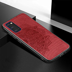 Custodia Silicone Ultra Sottile Morbida Cover con Magnetico S04D per Samsung Galaxy S20 5G Rosso