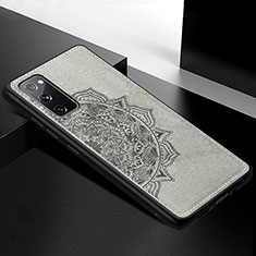 Custodia Silicone Ultra Sottile Morbida Cover con Magnetico S04D per Samsung Galaxy S20 FE (2022) 5G Grigio