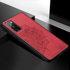 Custodia Silicone Ultra Sottile Morbida Cover con Magnetico S04D per Samsung Galaxy S20 FE (2022) 5G Rosso