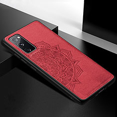 Custodia Silicone Ultra Sottile Morbida Cover con Magnetico S04D per Samsung Galaxy S20 FE 5G Rosso