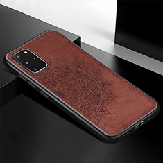 Custodia Silicone Ultra Sottile Morbida Cover con Magnetico S04D per Samsung Galaxy S20 Plus 5G Marrone