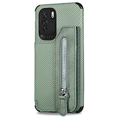 Custodia Silicone Ultra Sottile Morbida Cover con Magnetico S04D per Xiaomi Mi 11X 5G Verde