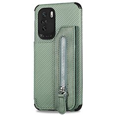 Custodia Silicone Ultra Sottile Morbida Cover con Magnetico S04D per Xiaomi Mi 11X Pro 5G Verde