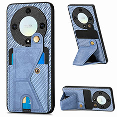 Custodia Silicone Ultra Sottile Morbida Cover con Magnetico S05D per Huawei Honor Magic5 Lite 5G Blu
